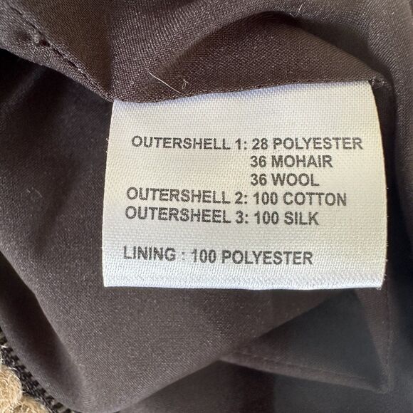 Sachin + Babi Ankasa Zip Up Mohair Wool Blend Beaded Jacket Size 6 - Picture 6 of 7